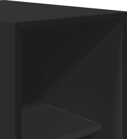 vidaXL Ντουλάπα Μαύρη 30x50x200 εκ. από Επεξεργασμένο Ξύλο