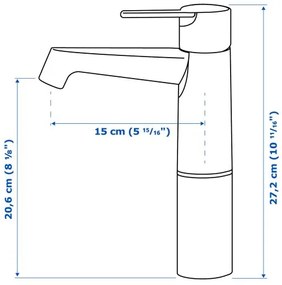 BROGRUND μπαταρία νιπτήρα, ψηλή 105.320.84