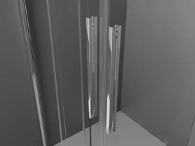 Mexen Velar Δίδυμη καμπίνα ντους συρόμενη 90 x 80 cm, διαφανής, χρώμιο