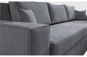 Καναπές Γωνιακός ArteLibre Αναστρέψιμος CAHABON Γκρι 250x210x79cm