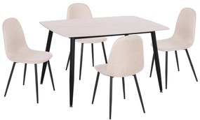 ΣΕΤ ΤΡΑΠΕΖΑΡΙΑΣ 5ΤΜΧ RAVEN HM21068.01 ΚΕΡΑΜΙΚΟ TOP ΛΕΥΚΟ ΜΑΡΜΑΡΟ--ΜΠΕΖ ΥΦΑΣΜΑ