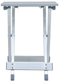 vidaXL Πτυσσόμενο Σκαμπό  28 x 26 x 39 εκ. Αλουμινίου