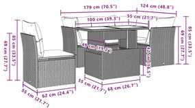 ΣΕΤ ΚΑΝΑΠΕ ΚΗΠΟΥ 6 ΤΕΜ. ΜΠΕΖ ΣΥΝΘΕΤΙΚΟ ΡΑΤΑΝ ΜΕ ΜΑΞΙΛΑΡΙΑ 3266588