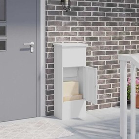 vidaXL Θυρίδα Πακέτων Λευκό 44.5 x 29 x 110.5 εκ Ατσάλι
