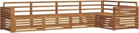 vidaXL Σειρά Καναπέ Εξωτερικού 5 pcs Φυσικό