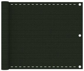 Διαχωριστικό Βεράντας Σκούρο Πράσινο 75 x 400 εκ. από HDPE