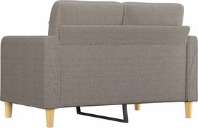 vidaXL Καναπές Διθέσιος Taupe 120 εκ. Υφασμάτινος