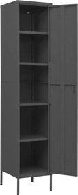 vidaXL Φοριαμός Ανθρακί 35 x 46 x 180 εκ. από Ατσάλι