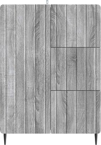 vidaXL Πλαϊνό γραφείο Γκρι Sonoma 66 x 34,5 x 91,5 εκ