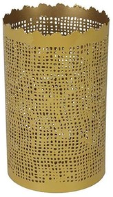 Κηροπήγιο 013.796226 Mila 13x20cm Yellow Metal