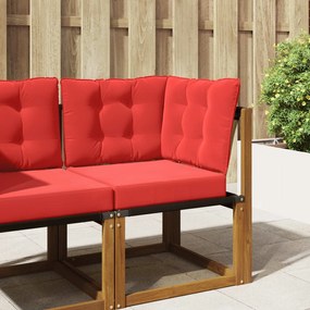 vidaXL Μαξιλάρι Καναπέ Εξωτερικού Χώρου 3 pcs Κόκκινο Πολυεστέρας