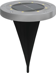 vidaXL Ηλιακά Φωτιστικά Δαπέδου με Στήριγμα Εδάφους 4 τεμ. Θερμό Λευκό