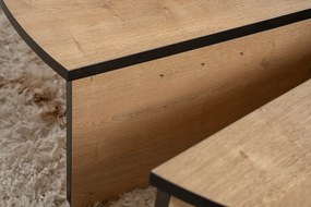 Τραπεζάκι Σαλονιού Δρυς Μελί / Μαύρο ORION 90x90x30