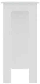 Τραπέζι Μπαρ με Ράφια Λευκό 102 x 50 x 103,5 εκ.από Μοριοσανίδα - Λευκό