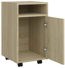vidaXL Βοηθητ. Ντουλάπι με Τροχούς Sonoma Δρύς 33x38x60 εκ Επεξ. Ξύλο