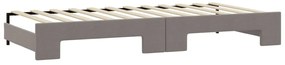 vidaXL Καναπές Κρεβάτι Συρόμενος Taupe 100x200εκ. Υφασμάτινος Συρτάρια