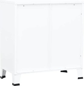 vidaXL Αρχειοθήκη Βιομηχανικού Στιλ Λευκή 75 x 40 x 80 εκ. Ατσάλινη