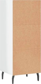 vidaXL Ντουλάπι Γυαλιστερό Λευκό 34,5 x 32,5 x 90 εκ. Επεξεργ. Ξύλο