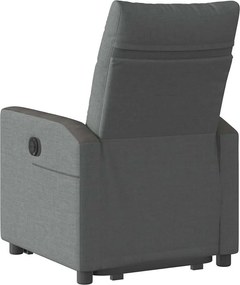 vidaXL Πολυθρόνα Ηλεκ. Ανακλινόμενη Ανύψωση Σκ. Γκρι Υφασμάτινη