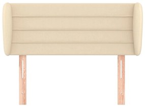 Κεφαλάρι με Πτερύγια Κρεμ 83 x 23 x 78/88 εκ. Υφασμάτινο - Κρεμ