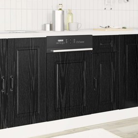 vidaXL Πάνελ πλυντηρίου πιάτων KALMAR Μαύρη Δρυς 45 x 1,5 x 67 cm