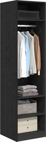 vidaXL Ντουλάπι με ράφι Μαύρη Οξυά 50 x 50 x 200 cm Επεξεργασμένο ξύλο