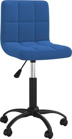 vidaXL Καρέκλα Γραφείου Περιστρεφόμενη Μπλε Βελούδινη