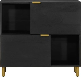vidaXL Συρταριέρα Μαύρη 80x33x75 εκ. από Επεξεργασμένο Ξύλο