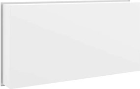 vidaXL Εσοχή Ντους Βουρστ. Λευκό Ματ 62x32x9 εκ. Αν. Ατσάλι