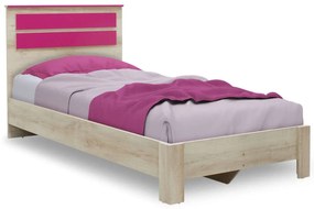 Κρεβάτι Παιδικό Looney Castillo-Ροζ 100X200Cm 204,5x107x102Cm 123-000077 Single Μελαμίνη