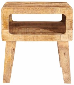 vidaXL Τραπέζια άκρης με ράφι 40 x 32 x 46 εκ Μασίφ ξύλο μάνγκο