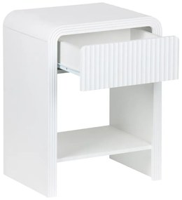 Κομοδίνο Zeplen MDF σε λευκή απόχρωση 40x30x53εκ 40x30x53 εκ.