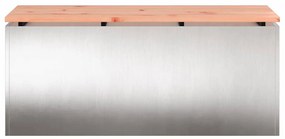 vidaXL Παγκάκι κήπου Ασημί 100 x 40 x 43 εκ Ανοξείδωτο ατσάλι