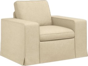 vidaXL Σετ Καναπέ 2 pcs Κρεμ 162 x 80 x 82 εκ ύφασμα