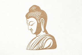 Σετ των 3 Intra απο ξύλο plywood 3mm-4mm πάχος κοπής με χαρακτικό άγαλμα του Βούδα Δίασταση 7x7 cm INTRAFABR-96246175