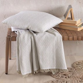 Ριχτάρι Colin Beige Ρυθμός Τετραθέσιο 180x330cm Βαμβάκι-Πολυέστερ