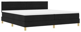 vidaXL Κρεβάτι box spring με στρώμα Μαύρο 200 x 200 cm ύφασμα