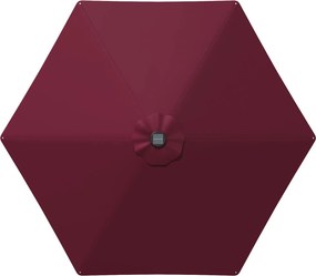 vidaXL Ομπρέλα Κήπου με LED Φώτα και Βάση 270 x 270 εκ Πολυεστέρας