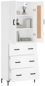 vidaXL Ντουλάπι Λευκό 69,5x34x180 εκ. από Επεξεργασμένο Ξύλο