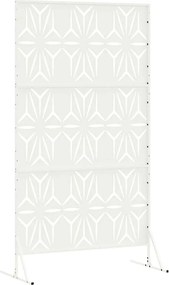 vidaXL Οθόνη Ιδιωτικότητας 100 x 50 x 180 εκ. Ατσάλι Λευκό