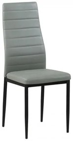 JETTA καρέκλα Βαφή Μαύρη/Pu Γκρι 40x50x95 cm ΕΜ966Β,86