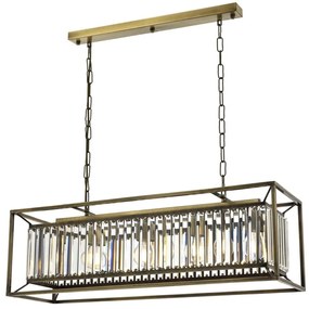 Φωτιστικό Οροφής - Ράγα 683AVN1167 80x22x60cm 4xE27 6W Gold Opviq
