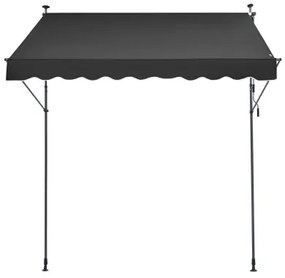 VEVOR 98x47" Patio Awning Retractable Patio Canopy Sunsetter with Crank Handle
