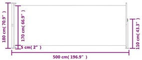 ΣΚΙΑΣΤΡΟ ΠΛΑΪΝΟ ΣΥΡΟΜΕΝΟ ΒΕΡΑΝΤΑΣ ΜΑΥΡΟ 180 X 500 ΕΚ. 313405