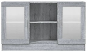 Βιτρίνα Γκρι Sonoma 120x30,5x70 εκ. από Επεξεργασμένο Ξύλο - Γκρι