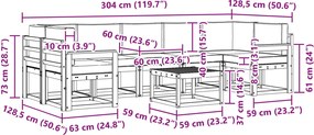 vidaXL Σειρά Καναπέ Εξωτερικού 6 τμχ.