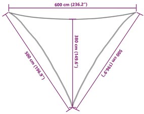 Πανί Σκίασης Καφέ 5 x 5 x 6 μ. από HDPE 160 γρ./μ² - Καφέ