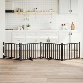 vidaXL Διαχωριστικό Σκύλων/Πόρτα Πτυσσόμενο 4 Πάνελ 320εκ. Μασίφ Ελάτη