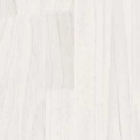 vidaXL Βιβλιοθήκη με 4 Ράφια Λευκή 60x30x140 εκ. από Μασίφ Ξύλο Πεύκου