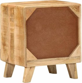 vidaXL Κομοδίνο 40x32x46 cm από μασίφ ξύλο Rough Mango
